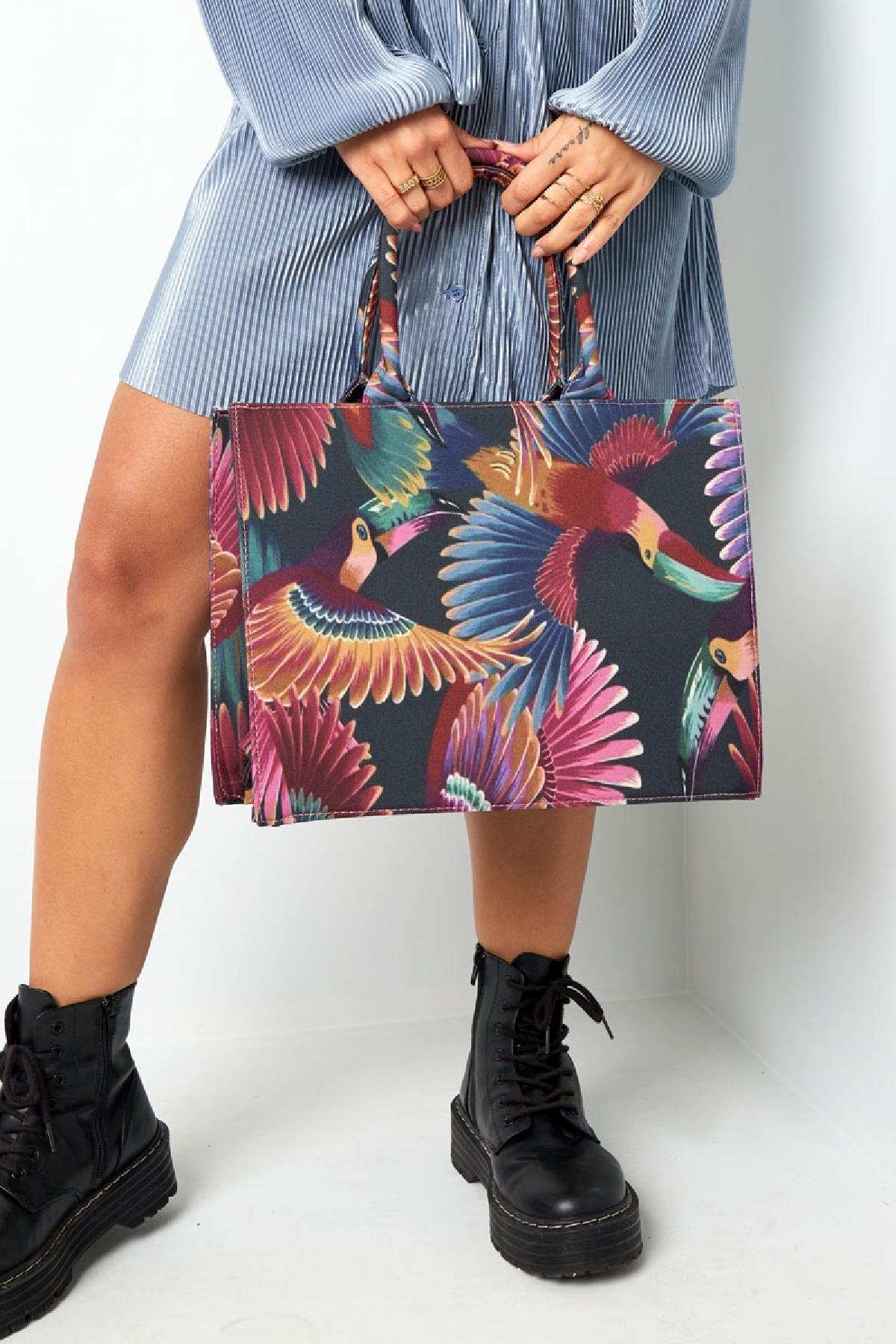 Bolsa de compras con pájaros 