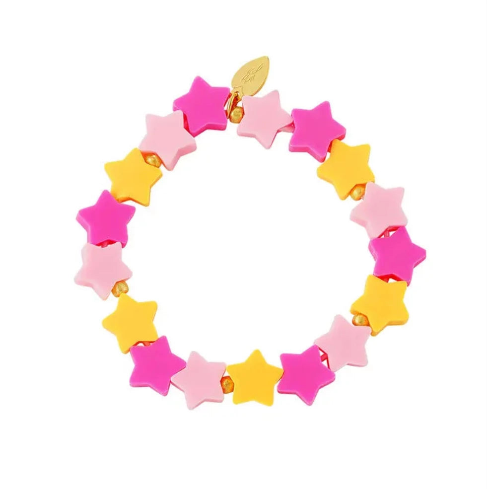 Pulsera Colección Infantil Estrella Naranja Rosa Yehwang© 