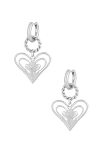 Elegant Statement Drop Earrings in Silver & Gold