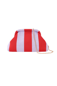 Gestreepte strandclutch
