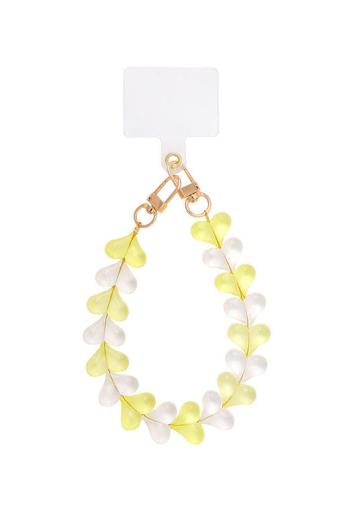 Vibrant Acrylic Heart Phone Chain for Everyday Style