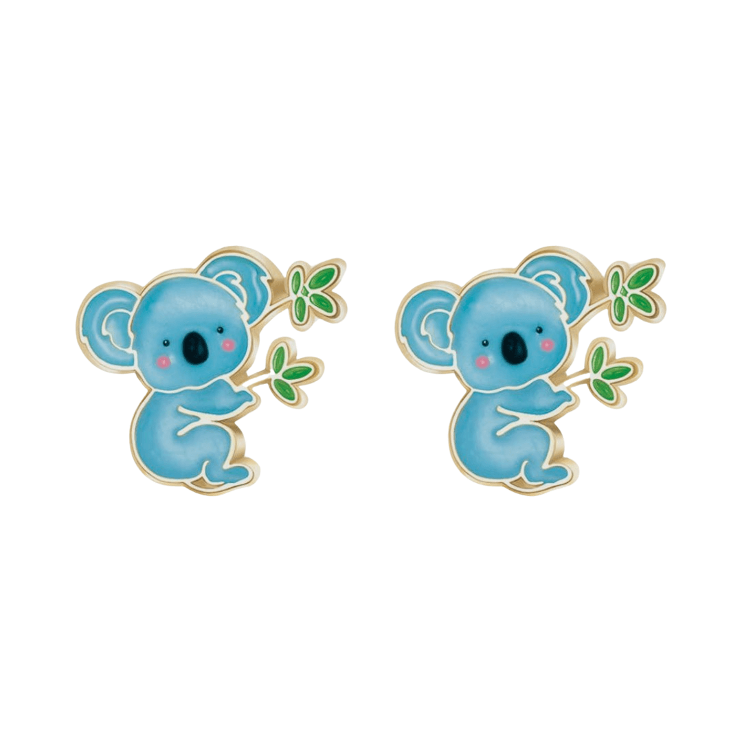 Pendientes Koala Girl Nation para niños hipoalergénicos