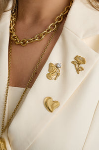 Elegant Gold-Toned Brooches for All Occasions