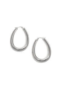 Stylish Stainless Steel Hoop Earrings - Silver & Gold