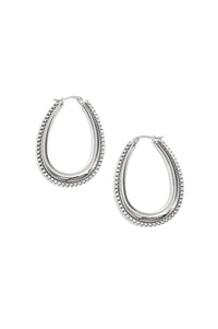 Stylish Stainless Steel Hoop Earrings - Silver & Gold