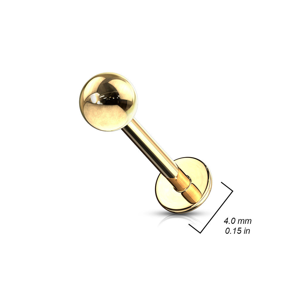 Goudkleurige Labret Piercing basic bal