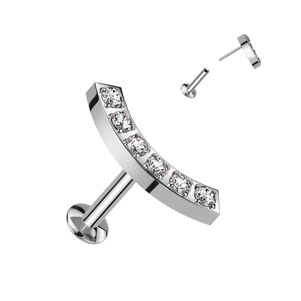 Labret Bow Smooth Zirconia