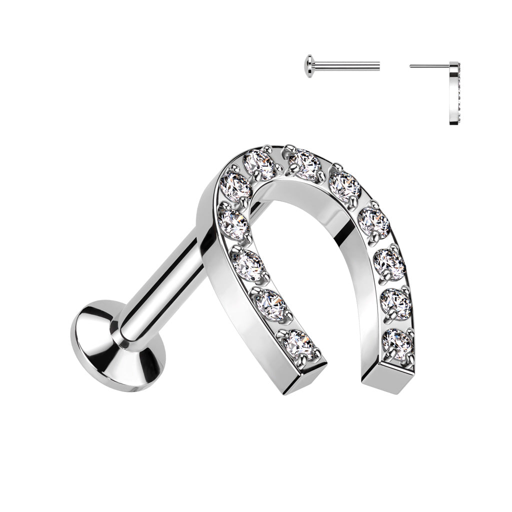 Labret Herradura Zirconia