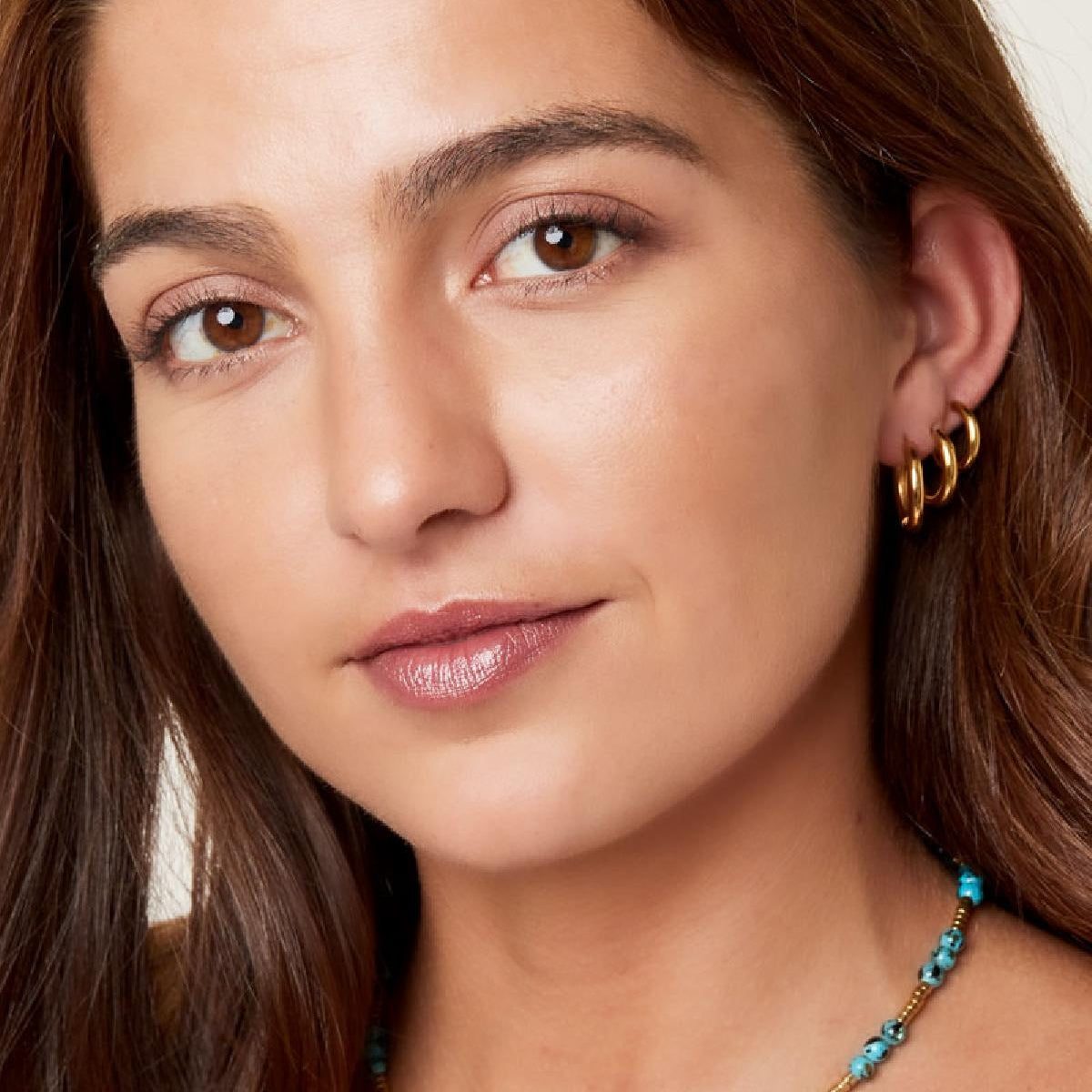 Juego de 3 pendientes de aro criollos color plata - Acero inoxidable