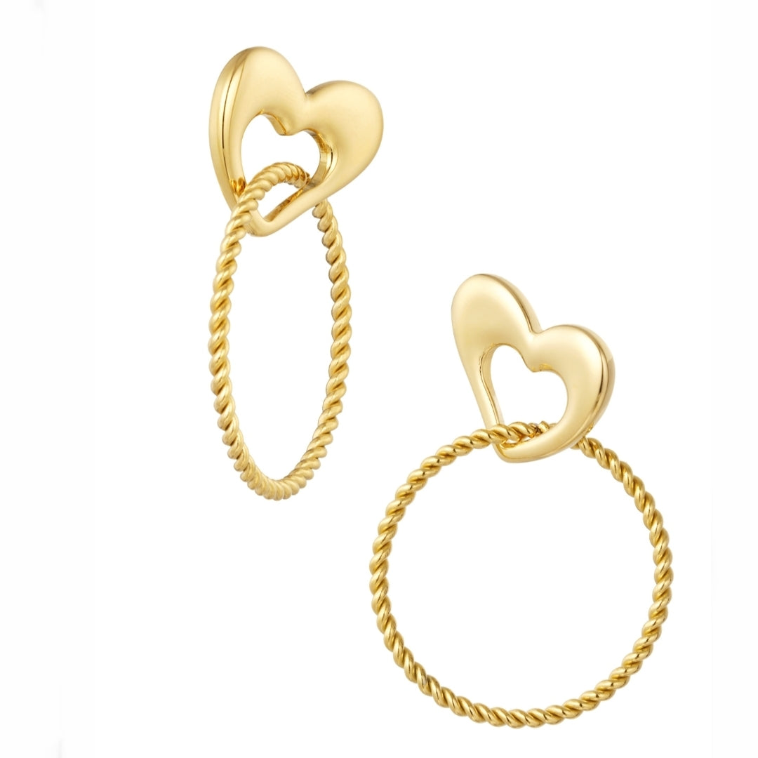 Pendientes de aro con forma de corazón