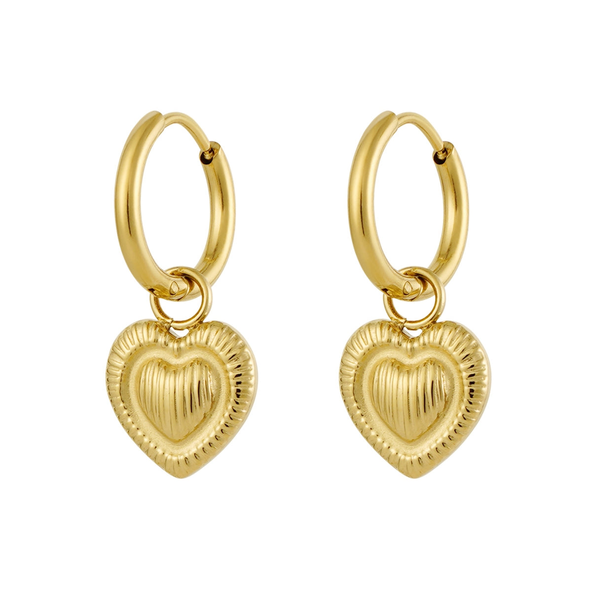 Pendientes Corazón Color Oro