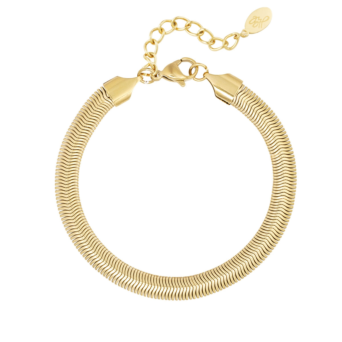 Armband Plat Glad Goudkleurig