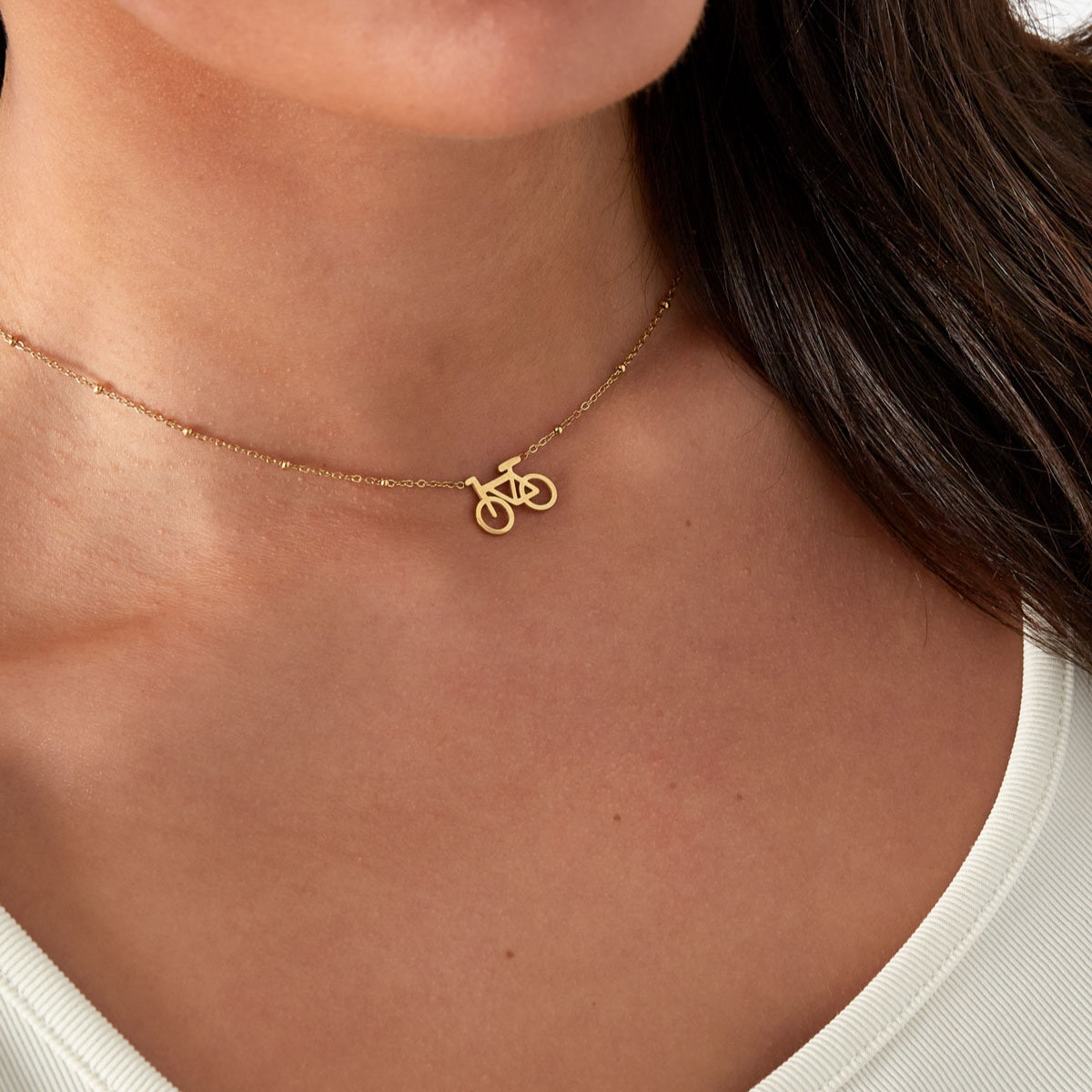 Cadena de bicicleta color dorado - Acero inoxidable