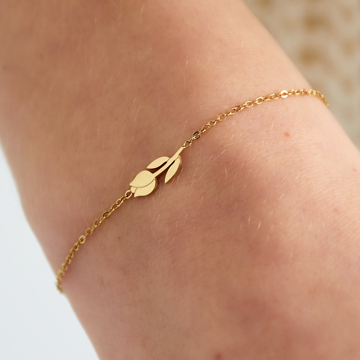 Armband Tulp Zilverkleurig - Roestvrij Staal