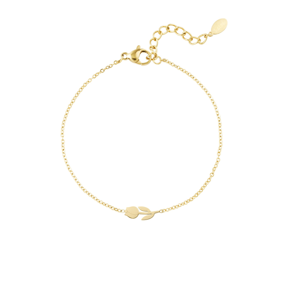 Armband Tulp Goudkleurig - Roestvrij Staal