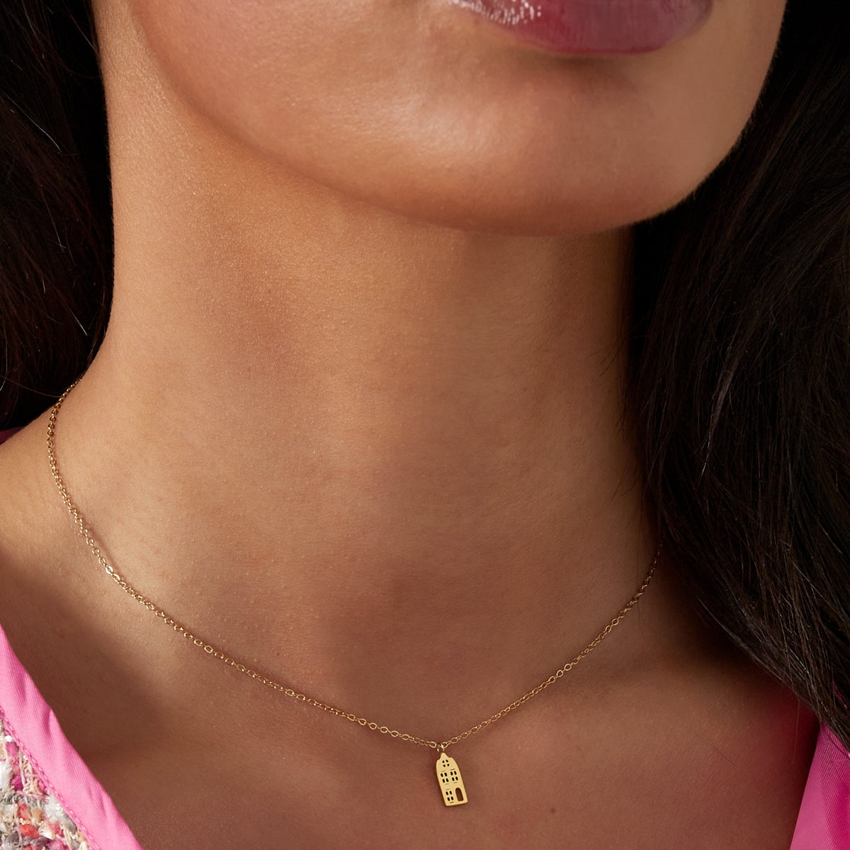 Collar Canal House Color Dorado - Acero Inoxidable