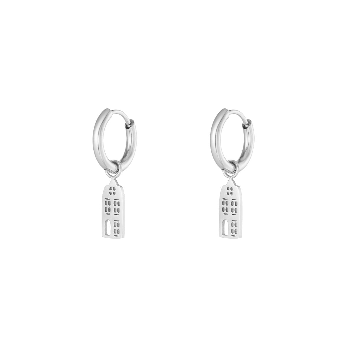 Pendientes Canal House Color Plata - Acero Inoxidable