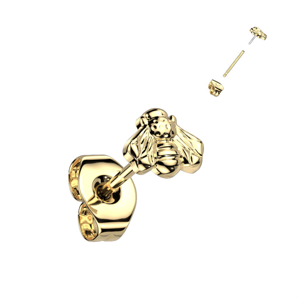 Oorbellen Bijtjes Goudkleurig - Titanium