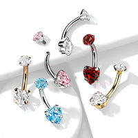 Navelpiercing hartje titanium Kleuren 