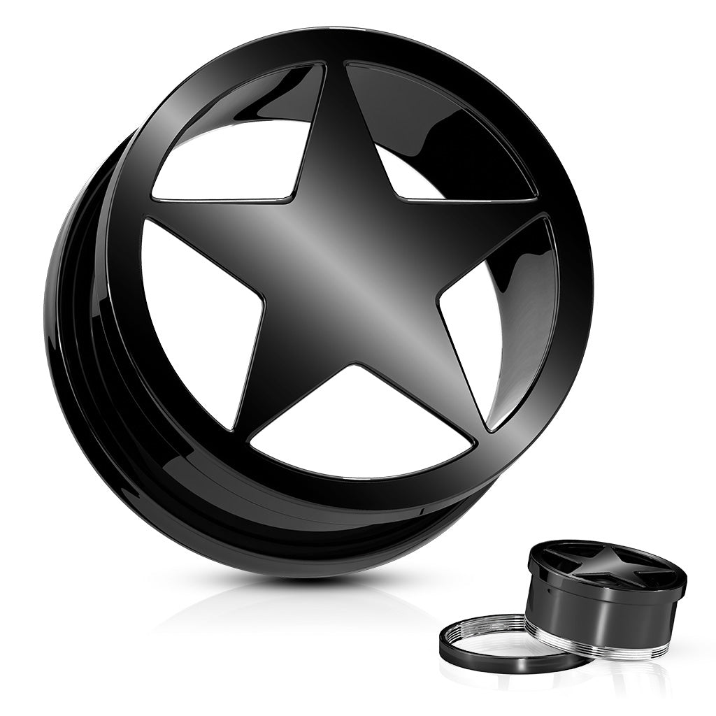 Tunnel Star PVD Negro – Acero Quirúrgico