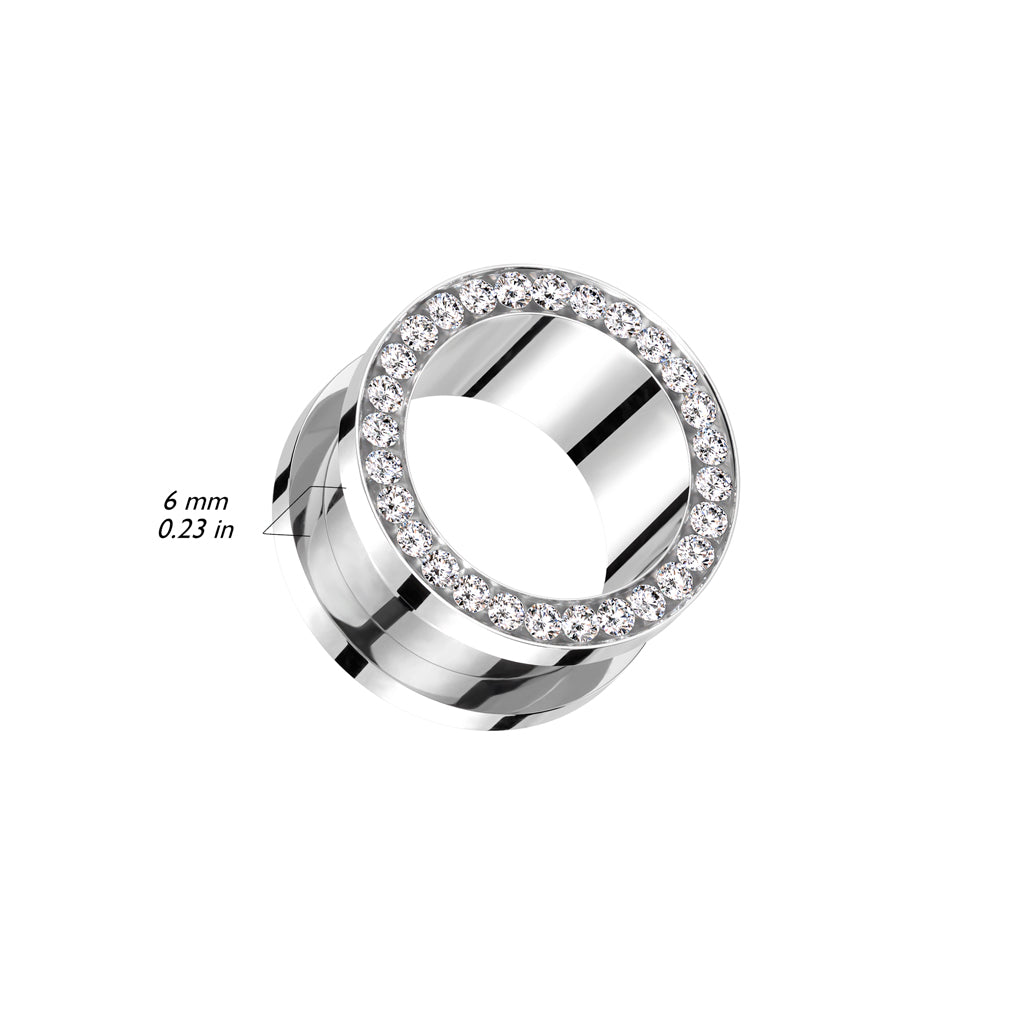 Túnel de cierre de circonita color plata – Acero quirúrgico