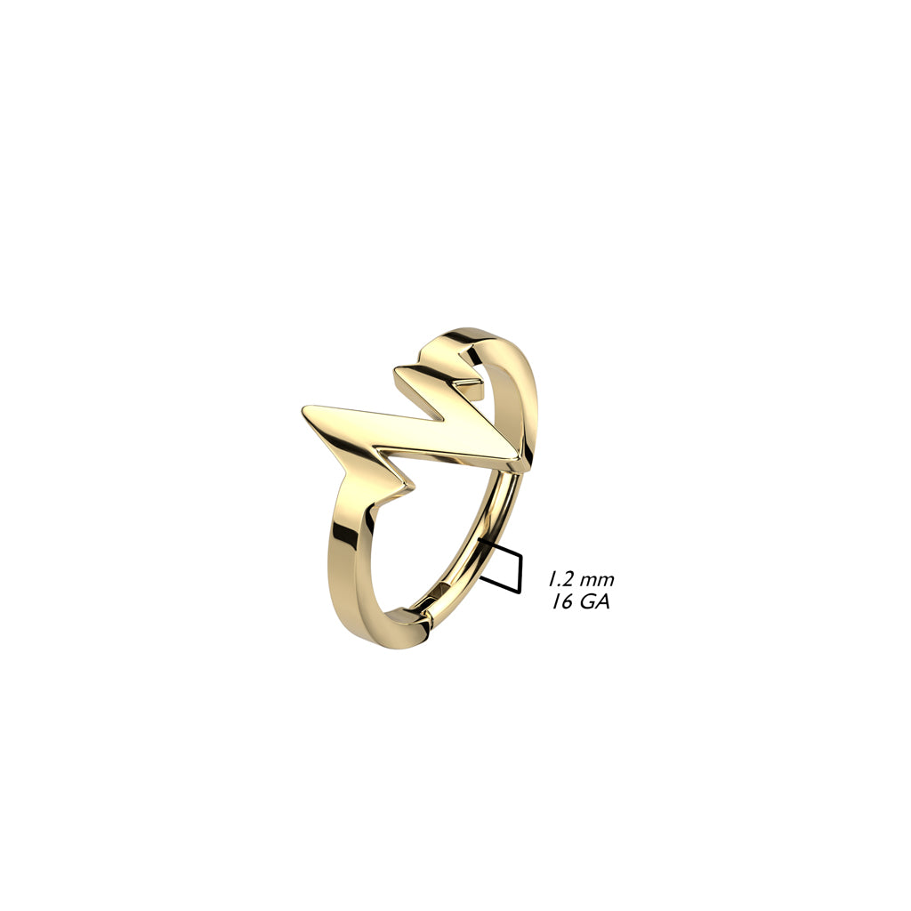 Anillo de clic Heartbeat Color dorado