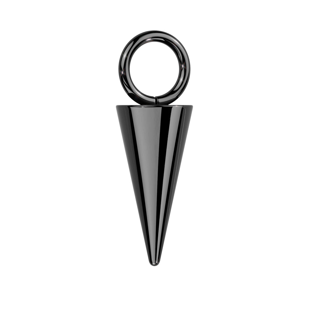 Bedel Piercing of Oorbel Spike Cone Zwart - Titanium