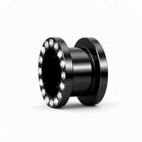 Tunnel Spread Zirconia Zwart Chirurgisch Staal