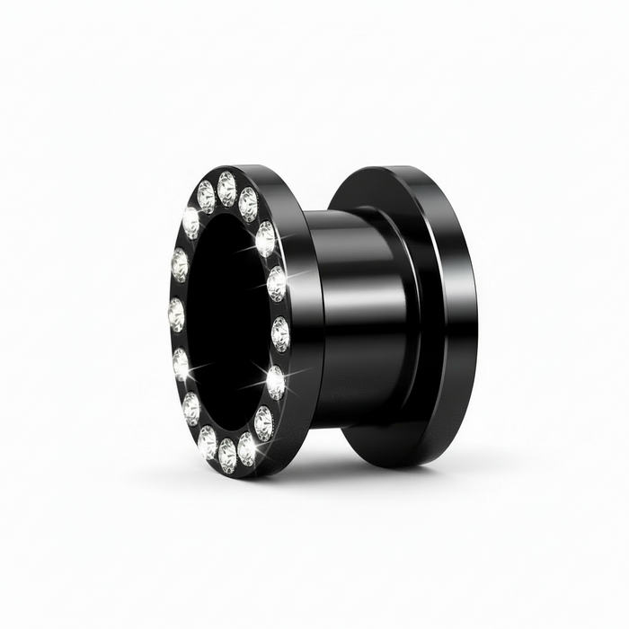 Tunnel Spread Zirconia Zwart Chirurgisch Staal