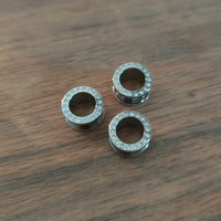 Tunnels Spread Zirconia Zilverkleurig – Chirurgisch Staal