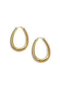 Stylish Stainless Steel Hoop Earrings - Silver & Gold