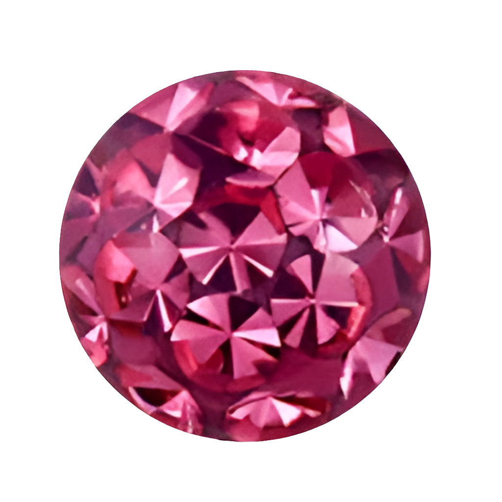 Piercing para ombligo con múltiples cristales - 11 colores a elegir - Acero quirúrgico