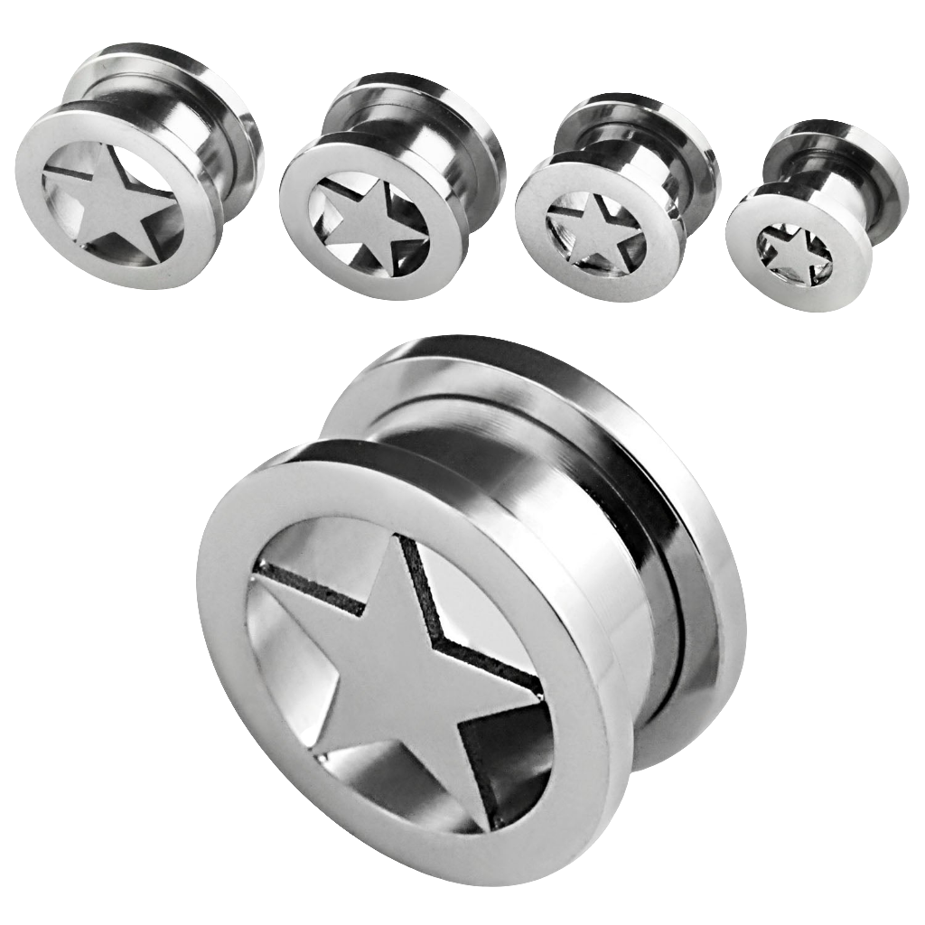 Túnel Estrella de Acero Color Plata – Acero Quirúrgico