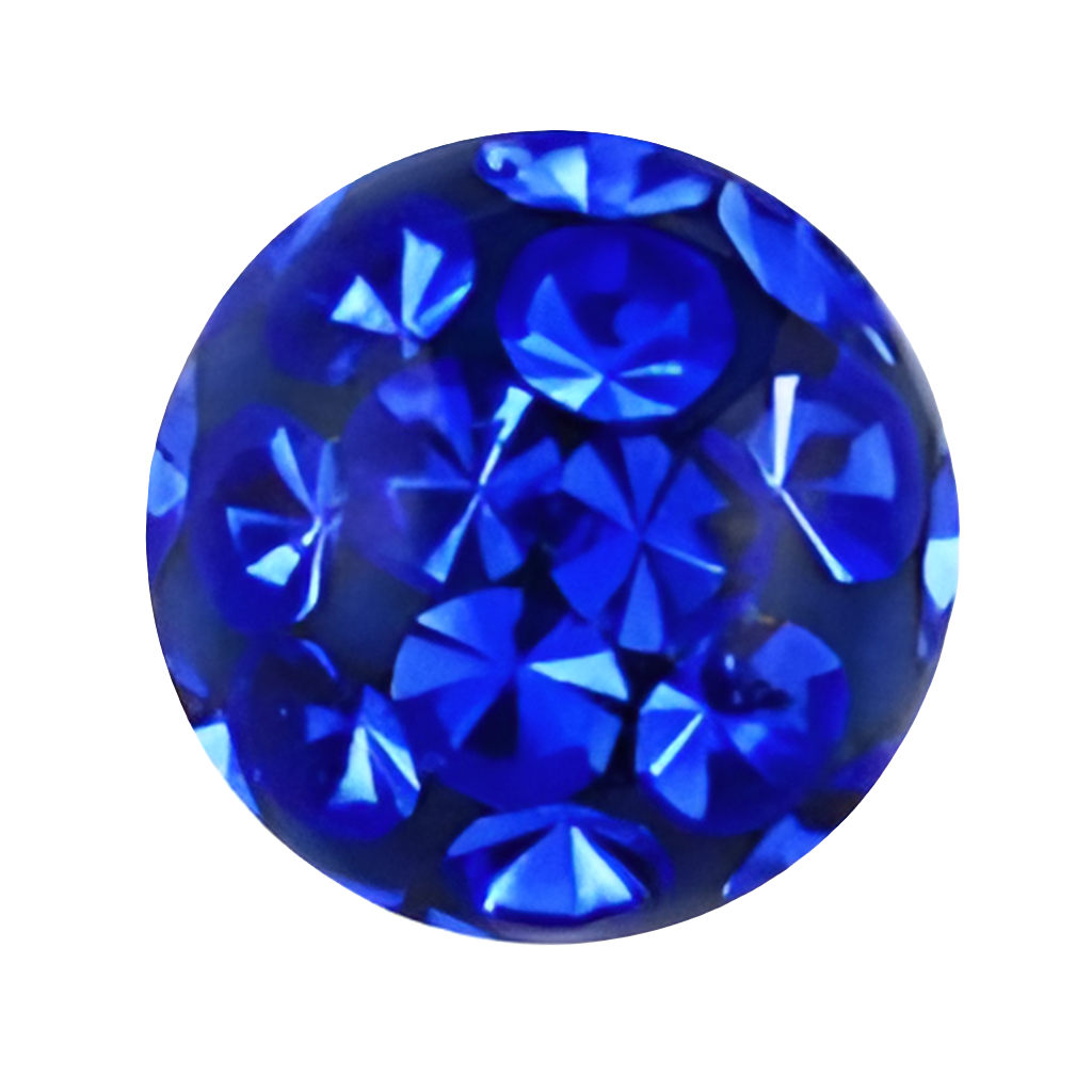 Piercing para ombligo con múltiples cristales - 11 colores a elegir - Acero quirúrgico