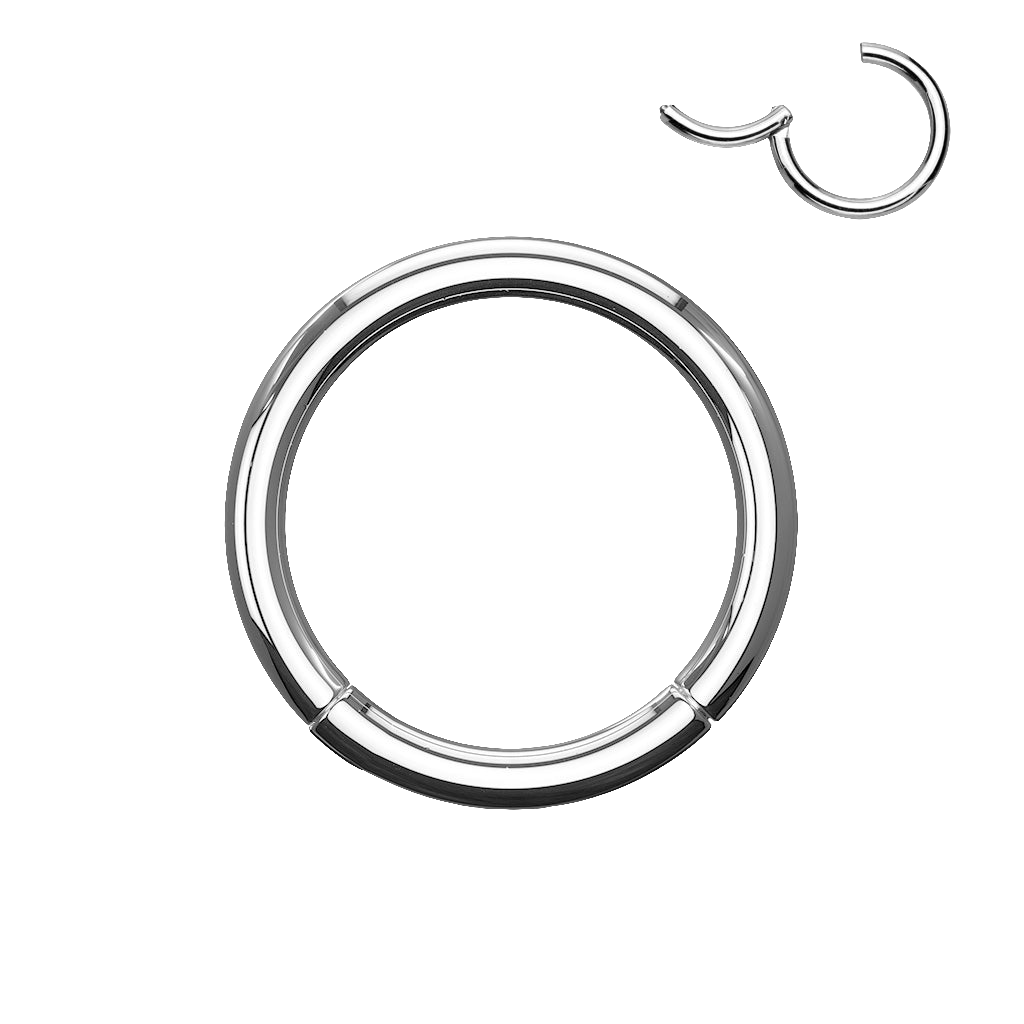 Piercing Click Ring Clicker 1,6 mm Color Plata - Acero Quirúrgico