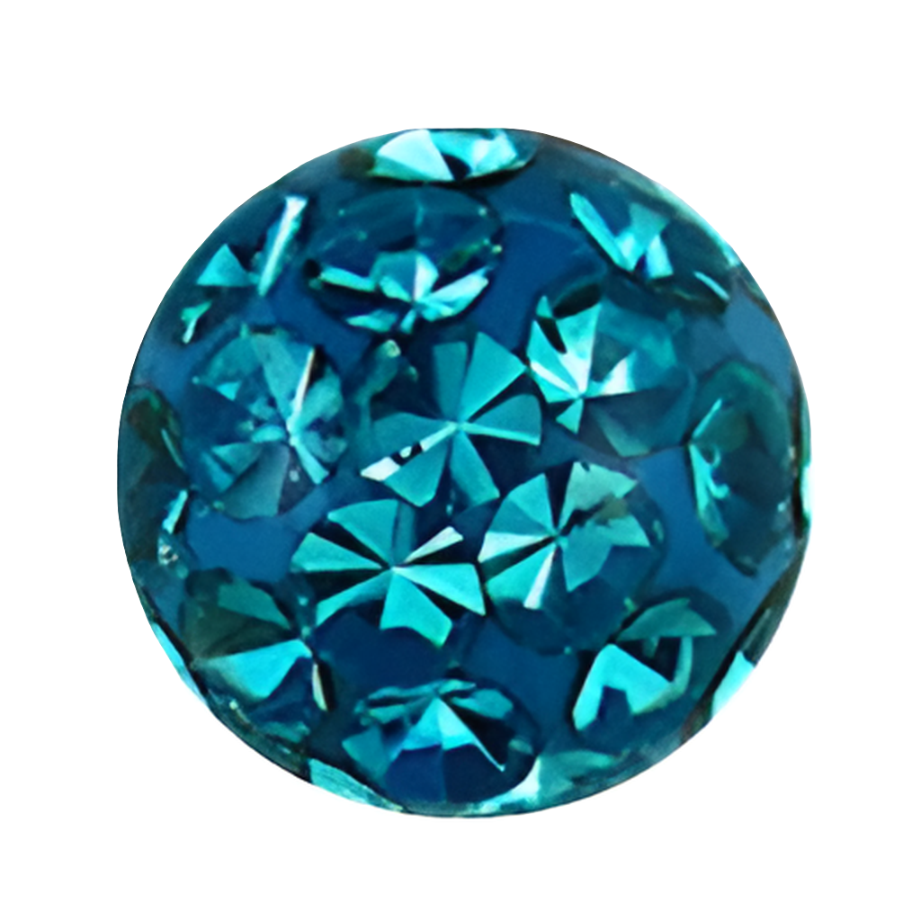 Piercing para ombligo con múltiples cristales - 11 colores a elegir - Acero quirúrgico