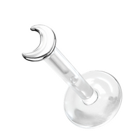  Bioflex labret met 14kt witgouden maan