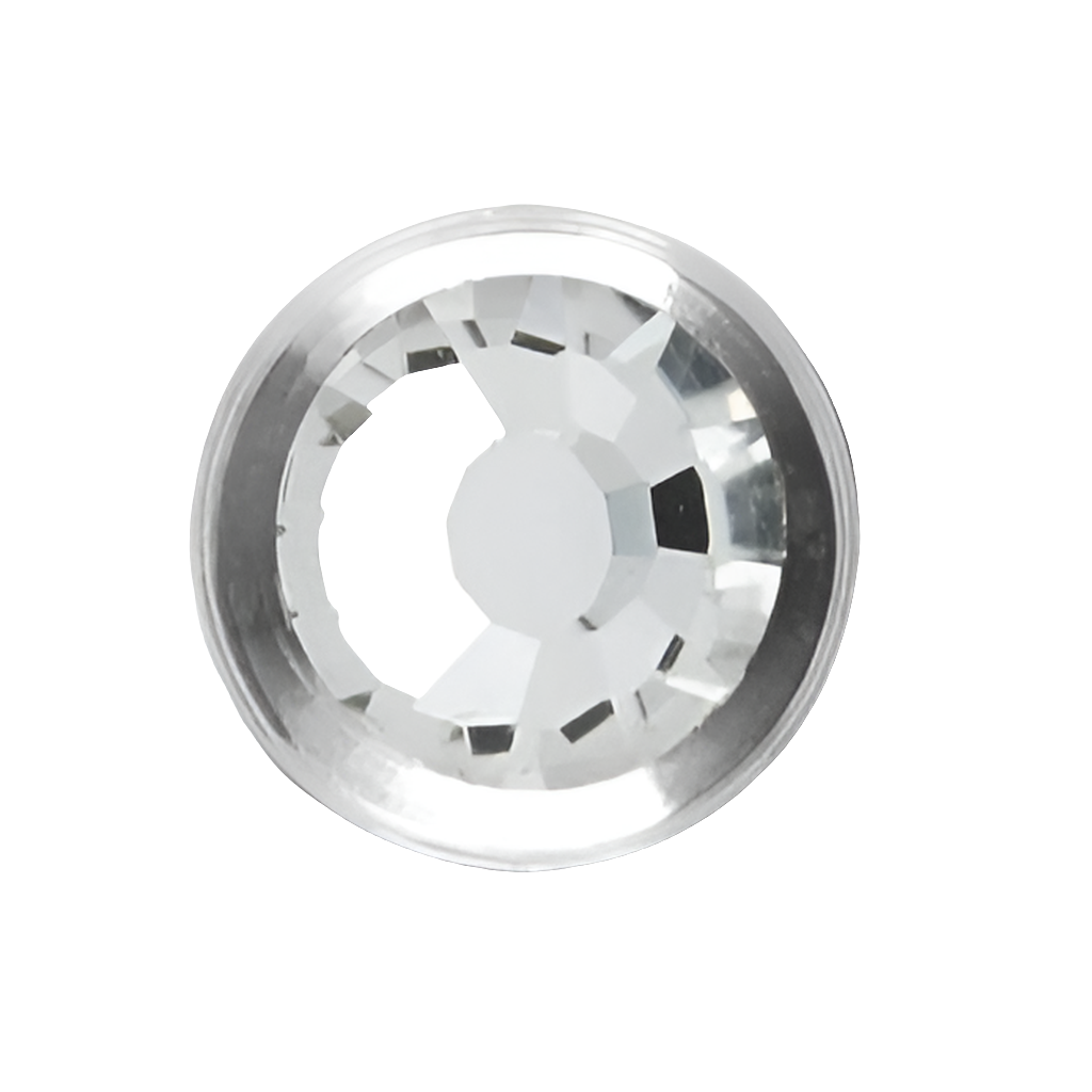 Zilverkleurige labret met groot clear kristal van chirurgisch staal – glanzend en chic