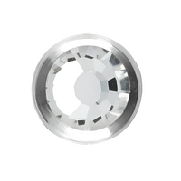 Zilverkleurige labret met groot clear kristal van chirurgisch staal – glanzend en chic