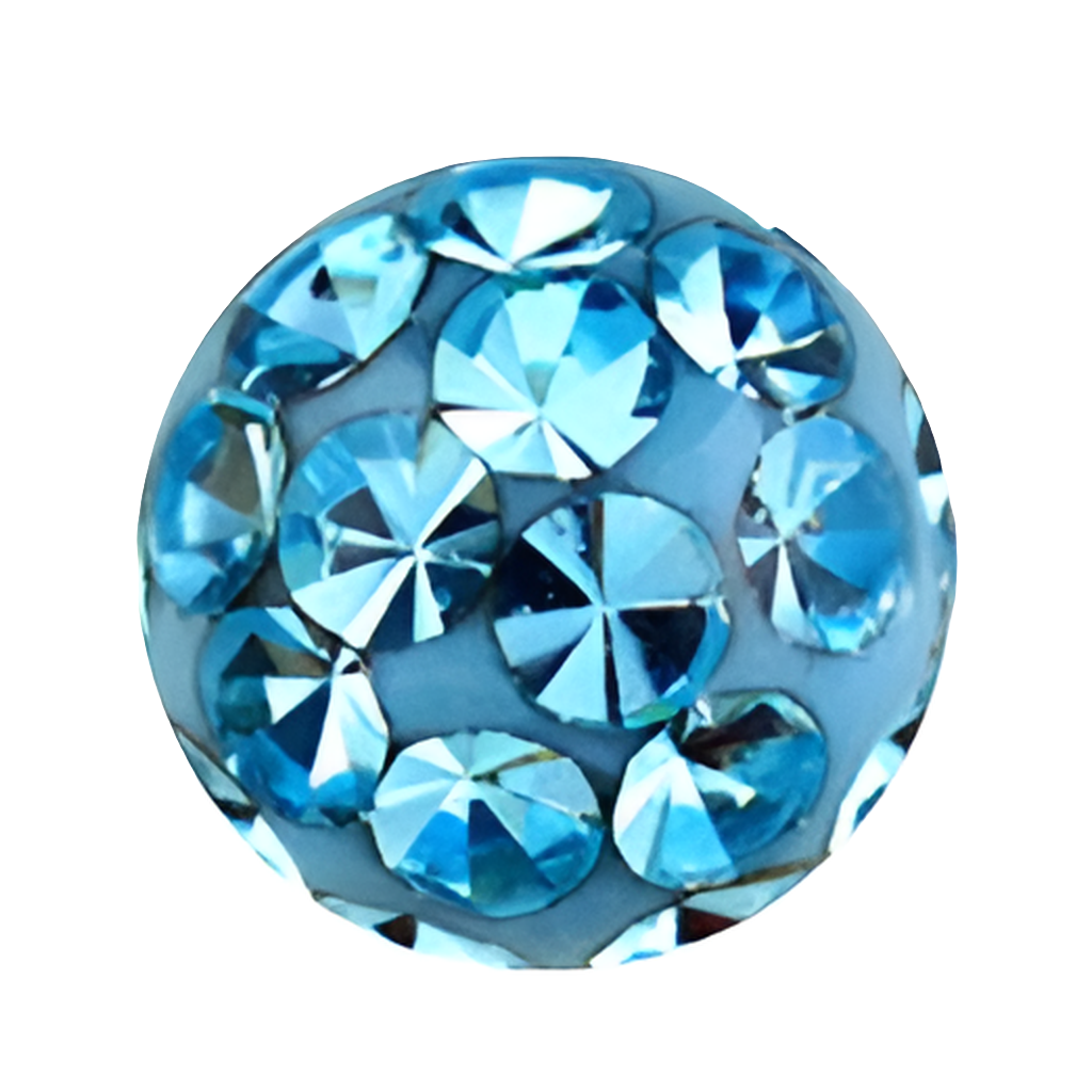 Piercing para ombligo con múltiples cristales - 11 colores a elegir - Acero quirúrgico