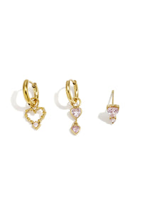 Roestvrijstalen oorbellen setjes Hart Simple Daily Simple serie Dames sieraden