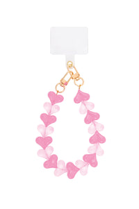 Vibrant Acrylic Heart Phone Chain for Everyday Style
