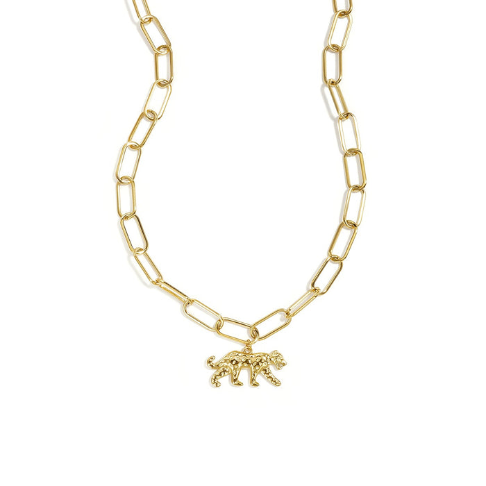 Schakelketting met panterbedel