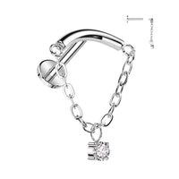 Hidden helix piercing zirconia labret