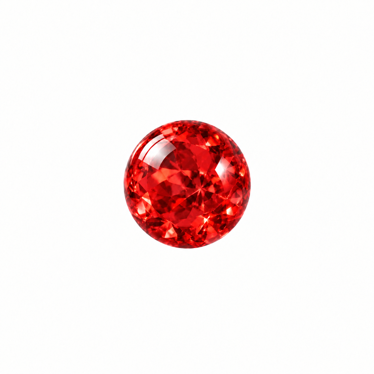 Balletje 1.6 mm Multi Kristal Helder Rood - Chirurgisch Staal & Resin