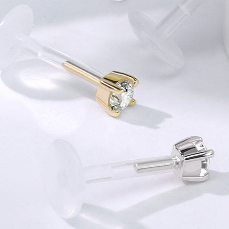 Labret Bioflex Goud Zirconia Steen - 14Kt Goud