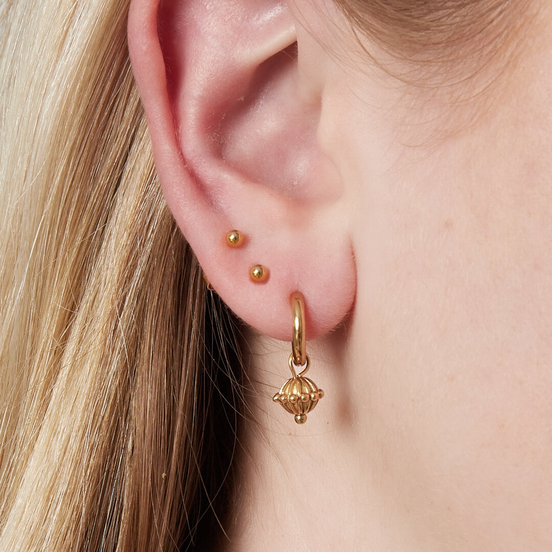 Pendientes Triple X dorados - ¡Acero inoxidable! No disponible