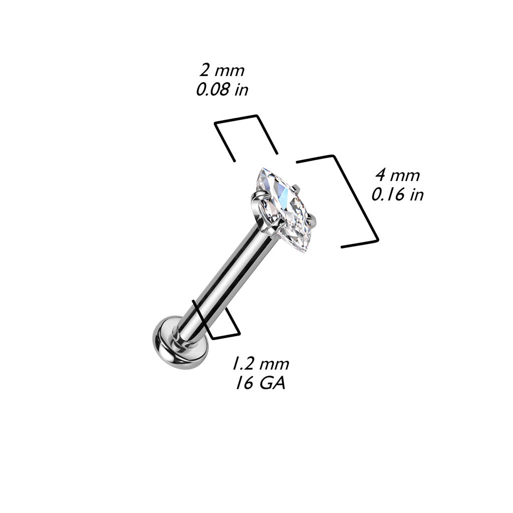 Labret dorado marquesa - Acero quirúrgico