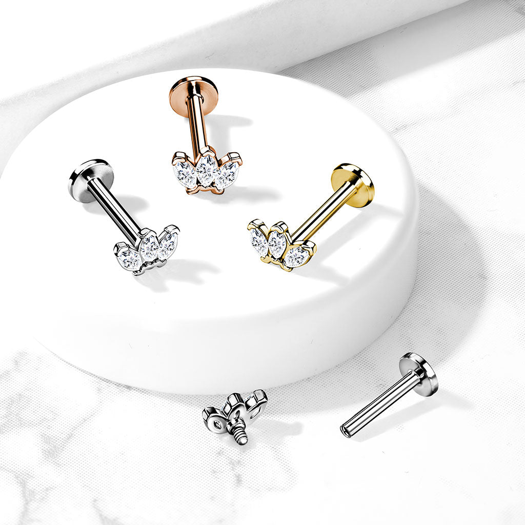 Labret Marquesa Plata - Acero Quirúrgico