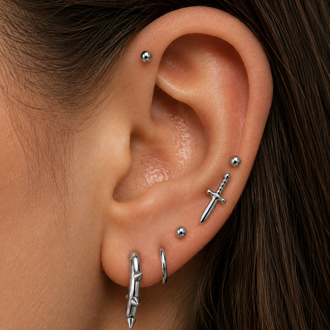 Pendientes Púas Redondas Grandes